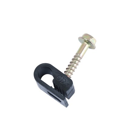 GARDNER BENDER Coaxial Cable Clamp, Polyethylene, Black PEC-31525